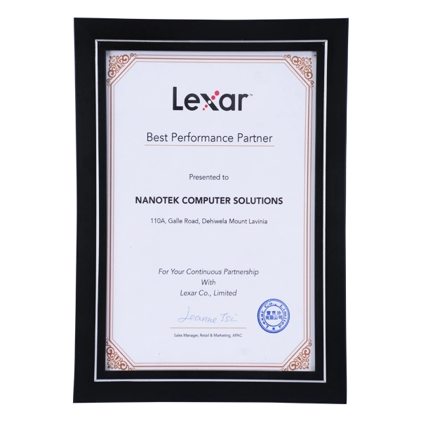 LEXAR Best Performance Partner 2020