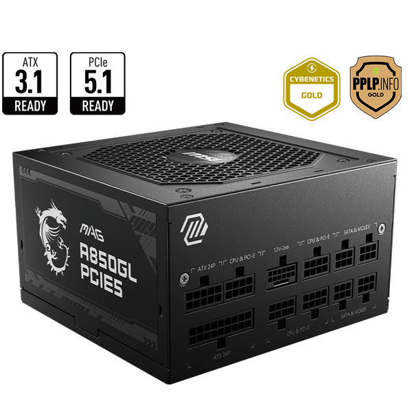 MSI MAG A850GL PCIE5 80+ Gold Fully Modular