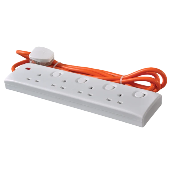 Orel Extension Cord Trailing Socket - Orange