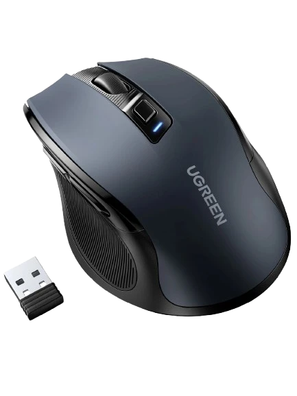 UGREEN ERGONOMIC WIRELESS MOUSE 2.4G SILENCE - 90545