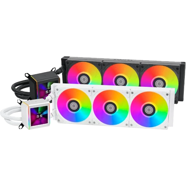 Lian Li Galahad II LCD 360mm Liquid CPU Cooler - WHITE\BLACK