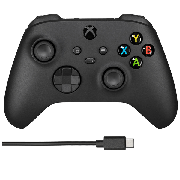 Xbox Wireless Controller + USB C Cable - Black-image