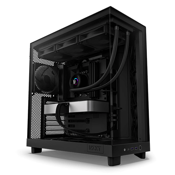 NZXT H6 Flow White/Black Compact Dual-Chamber Mid-Tower Airflow-image